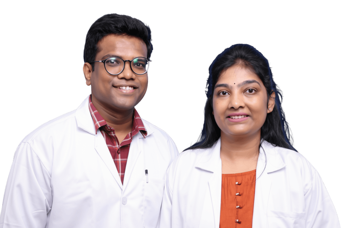 Dr. Sanganand Gavle and Dr. Nithya Gavle Smiling